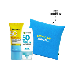 Garnier Super UV Cooling Gel And Anti Acne Duo Sunscreen Bundle + Free Pillow