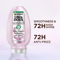 Garnier Ultra Doux Rice Water Infusion & Starch Conditioner For Long Hair, Smooth And Shine - 200ml