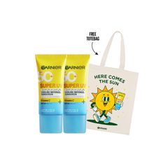 Garnier Super UV Cooling Gel Sunscreen Duo Bundle + Free Tote