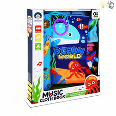 Ocean World Musical Cloth Book for Babies - Soft Sensory Learning Book | 988-43