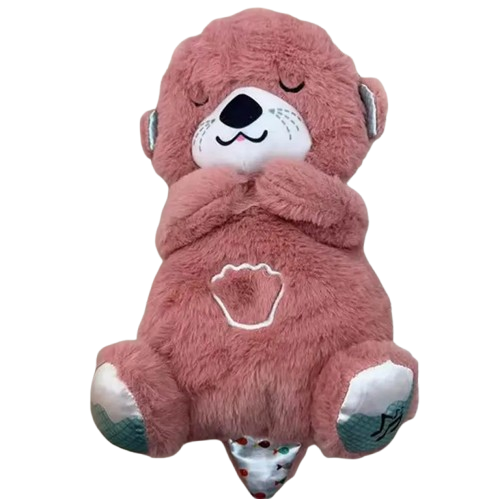 Soft Sleeping Bear Plush Toy - Pink | 312-2