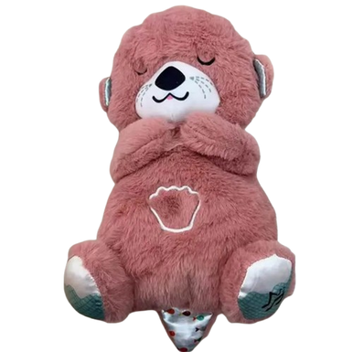 Soft Sleeping Bear Plush Toy - Pink | 312-2