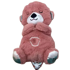 Soft Sleeping Bear Plush Toy - Pink | 312-2