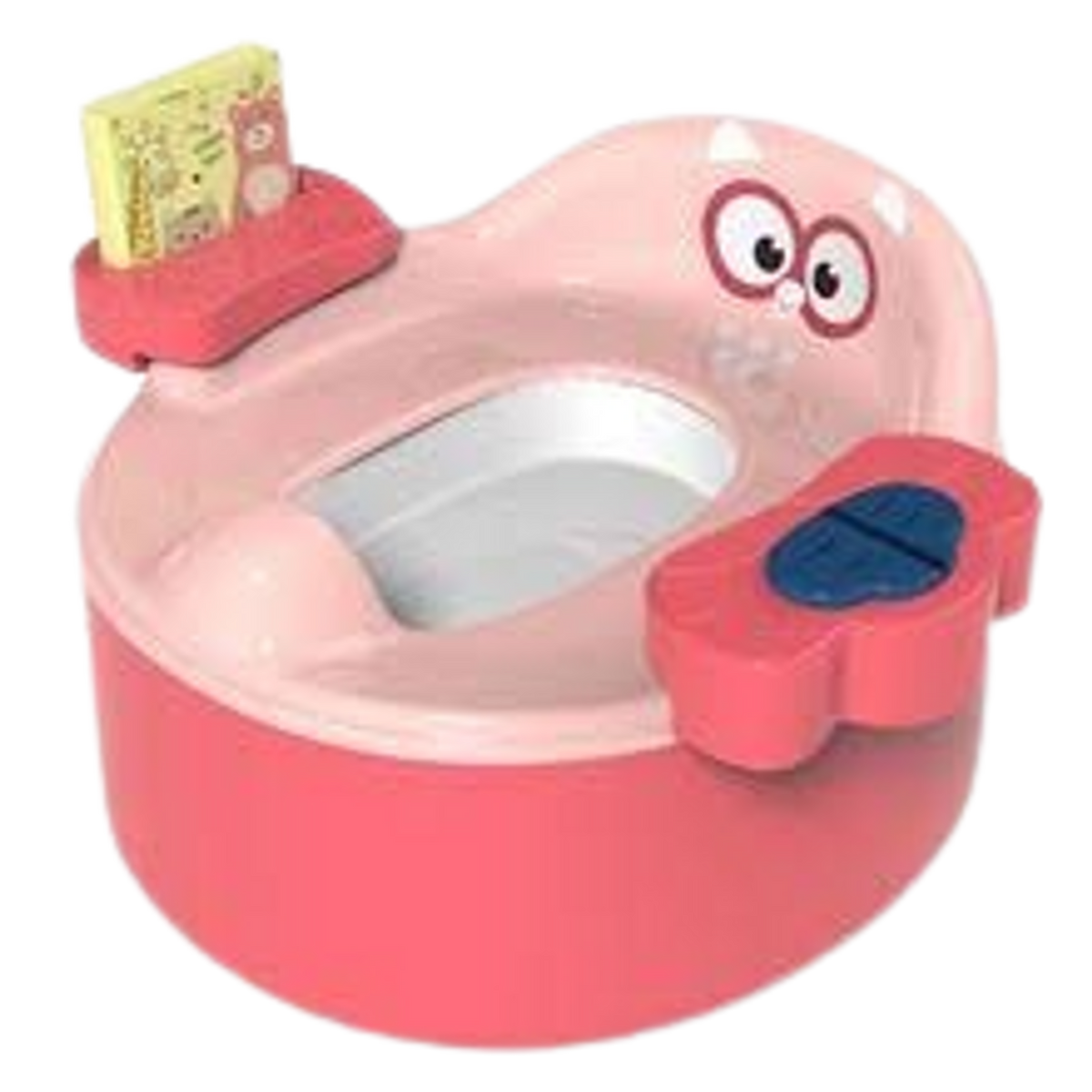 Children’s Potty Training Seat - Comfortable Cat Design with Book Holder (Pink) | AC1689