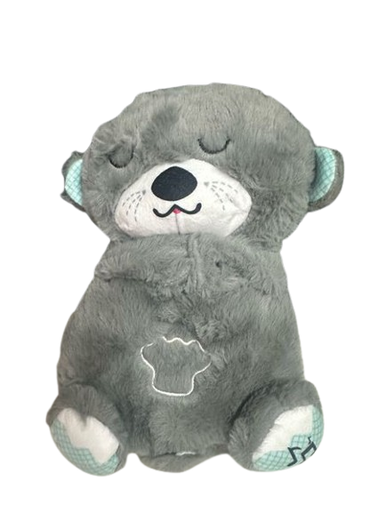 Soft Sleeping Bear Plush Toy - Grey | 312-2 (1 Piece)