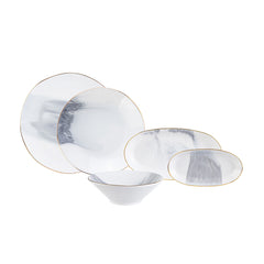 Karaca Ria - 39-Piece Stoneware Dinner Set - 12 People - Grey | 153.03.08.0624