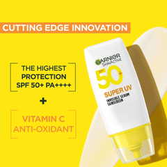 Garnier Super UV Invisible Serum Sunscreen With SPF50 For All Skin Types - 30ml
