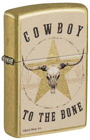 Zippo Buck Wear Cowboy to the Bone Design Windproof Lighter | 48937
