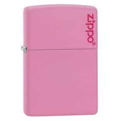 Zippo Pink Matte Logo Windproof Lighter | 238ZL