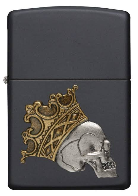 Zippo King Skull Black Matte Windproof Lighter | 29100