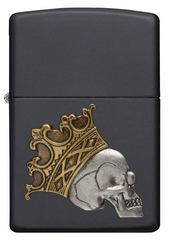 Zippo King Skull Black Matte Windproof Lighter | 29100