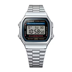 Casio Digital Watch – Silver Case, Black Dial & Silver Bracelet | A168WA-1WDF