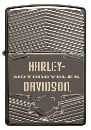 Zippo Harley-Davidson Armor Black Ice Deep Carve Lighter | 29165