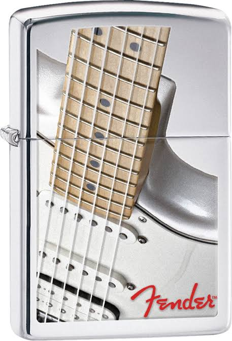 Zippo Fender Guitar High Polish Chrome Windproof Lighter | 28845