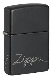 Zippo Design Black Matte with Chrome Windproof Lighter | 48979