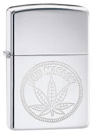 Zippo Bob Marley Engraved Leaf Design High Polish Chrome Windproof Lighter | 29769