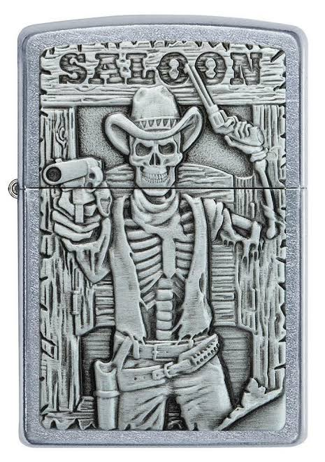 Zippo Saloon Skull Emblem Windproof Lighter | 49298