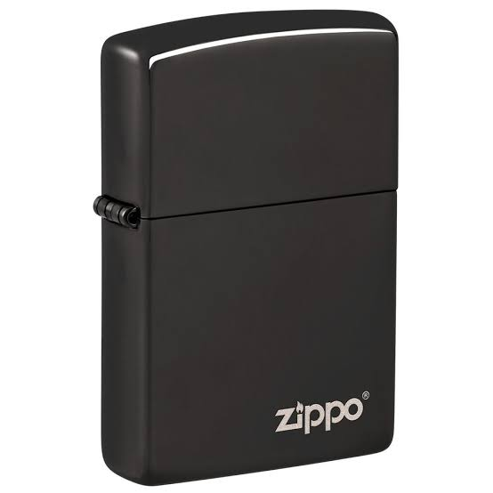 Zippo Ebony with Laser-Engraved Zippo Logo Windproof Lighter | 24756ZL