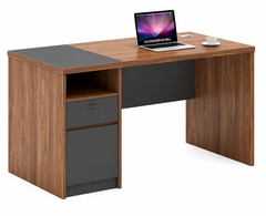 Valencia Office Table, Brown + Dark Grey - 1200-*600*760 | M271-S (1200)