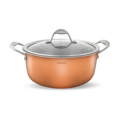 Karaca 3-Ply Powersteel 316+ Steel Induction Based Copper Pot - 20 cm, 2.6 L | 153.03.08.0567