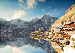 Educa 20284 - Winter Hallstatt Lake Reflection 1500-Piece Jigsaw Puzzle | 20284