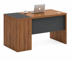 Valencia Office Table, Brown + Dark Grey - 1400*700*760 | M271-M (1400)