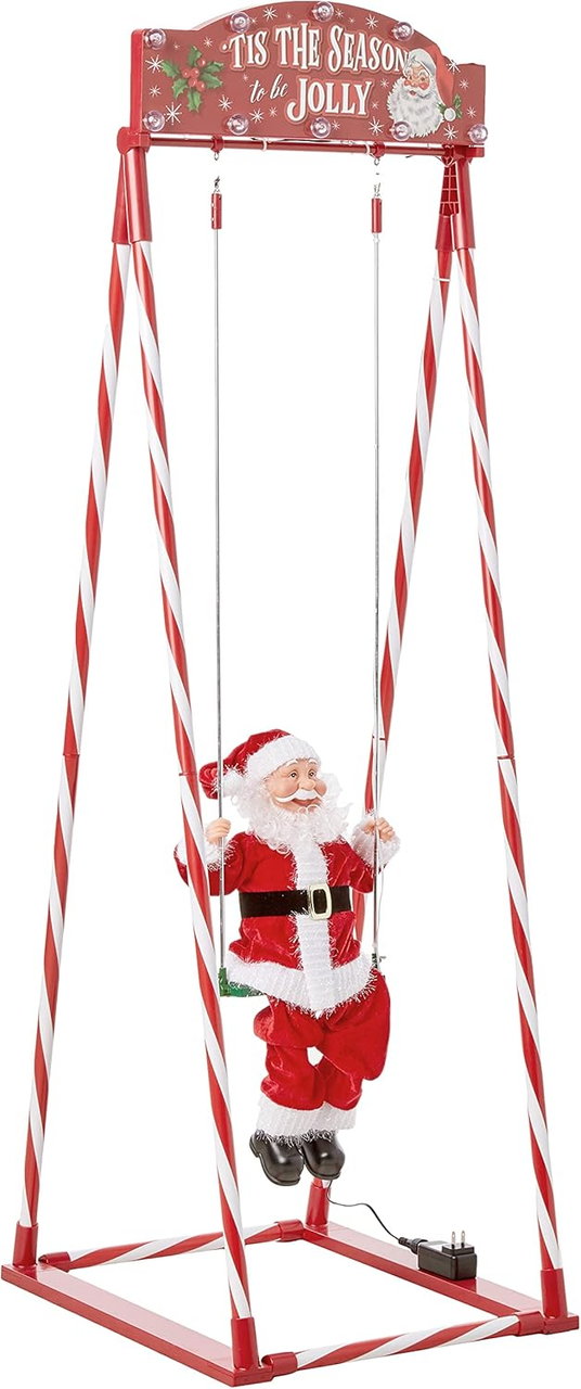 Animated Super Swinging Santa Decoration - Indoor Christmas Display Figure | AL68081