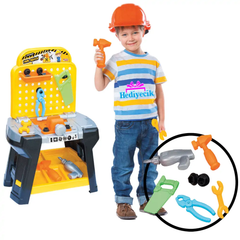 Kids Tool Bench Play Set with Accessories - Pretend Construction Workbench Toy (33 Pieces) | 01702