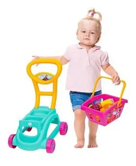 Disney Frozen Market Trolley Toy with Basket & Accessories - Kids Shopping Cart Play Set | 03599