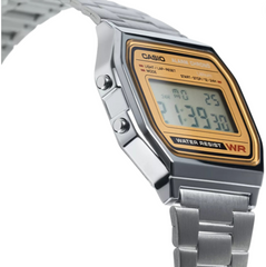 Casio Vintage Digital Unisex Metal Watch - Brown / Silver | A158WEA-9DF