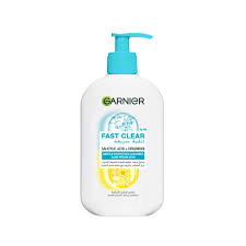 Garnier Fast Clear Gentle Cleanser Hydrating Face Wash for Acne-Prone Skin 250ml