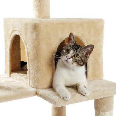 OEM Cat Scratcher Stand with Large Head - Beige