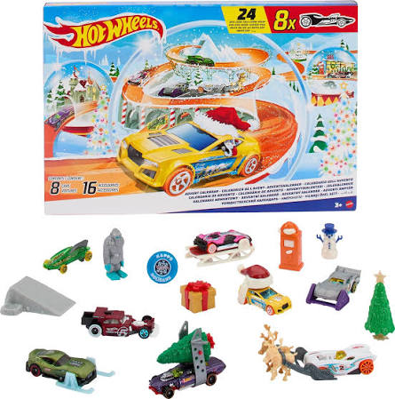 Hot Wheels 2024 Advent Calendar with 8 1:64 Scale Cars