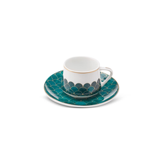 Karaca Zumrut Coffee Cup Set for 6 People - 100 ml Coffee Cups | 153.03.06.8113