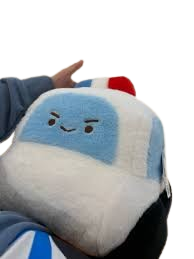 Police Car Plush Toy - White & Blue | Z325