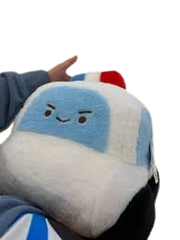 Police Car Plush Toy - White & Blue | Z325