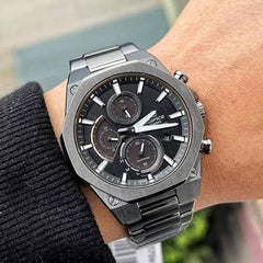 Casio Edifice SLIM Men Solar Chronograph Watch - Black Red | EFS-S570DC-1AUDF