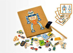 VIGA Tack Zap Robots Wooden Activity Set | 50335