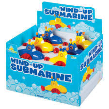 Wind-Up Swimming Submarine Bath Toy – Blue | 2033-1