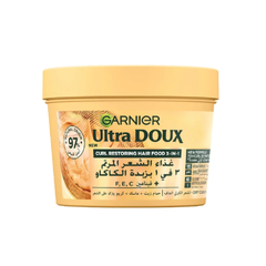 Garnier Ultra Doux Vegan Hair Food Cocoa Butter And Jojoba Oil 3-In-1 Treatment Mask For Curly Hair