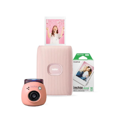 Fujifilm Instax PAL Digital Camera with Mini Link 2 Printer Bundle - Pink