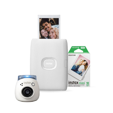 Fujifilm Instax PAL Digital Camera with Mini Link 2 Printer Bundle - White