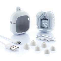 InnovaGoods True Wireless Earbuds with LCD Dislay Case - Grey | V0103833