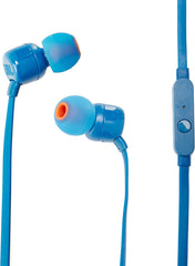 سماعات أذن داخلية سلكية JBL T110 Pure Bass زرقاء | JBLT110BLU