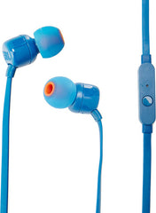 JBL T110 Pure Bass Blue Wired In-Ear Earphones | JBLT110BLU