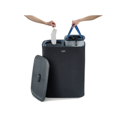 Joseph Joseph Tota 90L Laundry Basket, Carbon Black | 50004