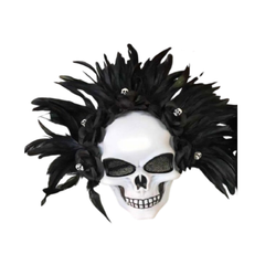 Halloween Skull Mask With Hair | AL2645
