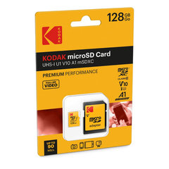 KODAK 128GB Class 10 UHS-I U1 MicroSDXC Card with Adapter | EKMSDM128GXC10K