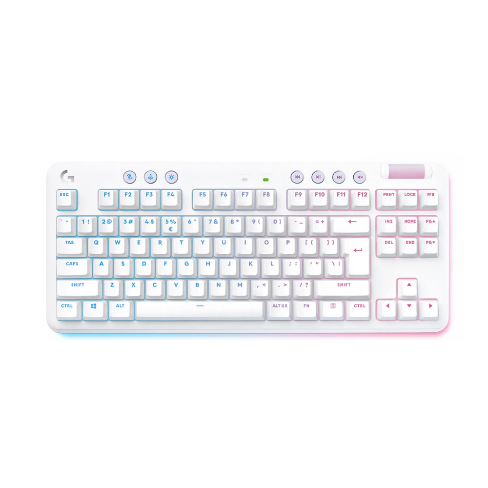 Logitech Aurora Collection Logitech G713 Wired Mechanical Gaming Keyboard With LIGHTSYNC RGB Lighting, White Mist