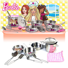 Barbie Large Pretend Cookware Kitchen Set | 1101-10BA